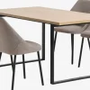 AABENRAA D160 stół dąb + 4 VELLEV krzesła piaskowy/czarny