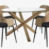 AGERBY Ś119 dąb + 4 HVIDOVRE czarny/dąb