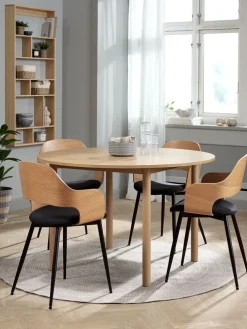 ALSTED Ś120 stół dąb + 4 HVIDOVRE krzesła dąb/czarny