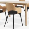 ALSTED D160 stół dąb + 4 HVIDOVRE krzesła dąb/czarny