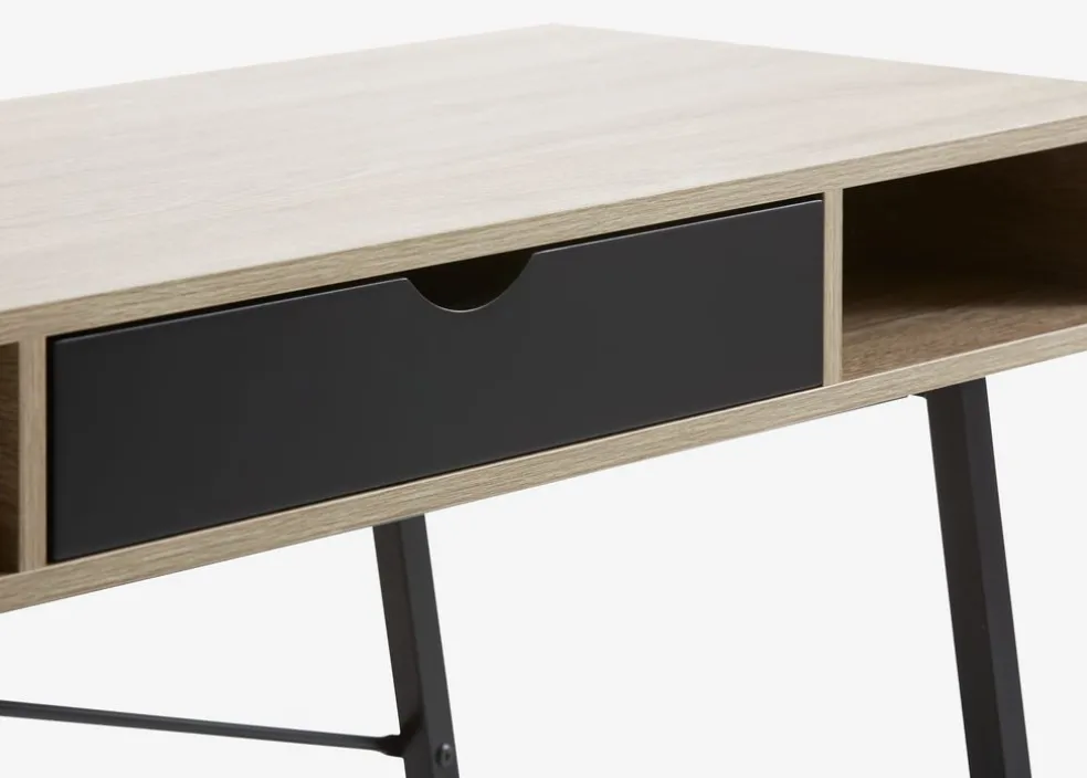 Biurko ABBETVED 48x120 dąb/czarny