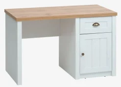 Biurko MARKSKEL 60x120 1 drzwi 1 szuflada biały/kolor dębu