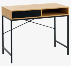 Biurko TRAPPEDAL 48x95 1 szuflada kolor dębu/czarny