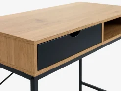 Biurko TRAPPEDAL 48x95 1 szuflada kolor dębu/czarny