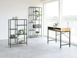 Biurko TRAPPEDAL 48x95 1 szuflada kolor dębu/czarny