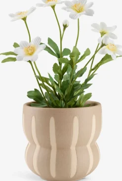 Doniczka JERRY Ś14xW13cm beżowy w linie