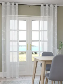Firana HESSA 1x140x300 srebrny/biały