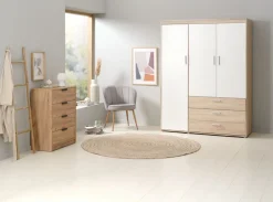 Fotel HOLMDRUP szary/dąb