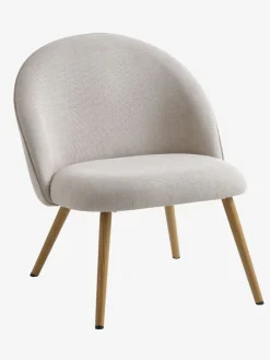 Fotel THORUP beżowy/kolor dębu