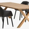 GRIBSKOV D230 stół dąb + 4 ADSLEV krzesła antracyt
