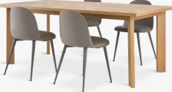 HARESKOV D200 stół dąb + 4 ULDAL krzesła brown