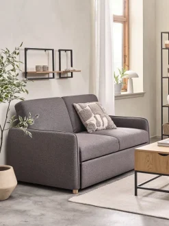 Kanapa LYSTRUP 2-miejscowa ciemnoszary tkanina