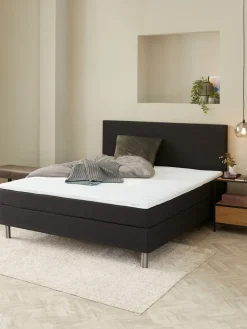 Łóżko kontynentalne 140x200 PLUS C60 PU czarny-08