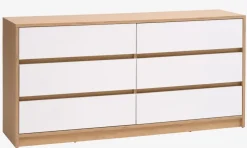 Komoda BILLUND 3+3 biały/dąb