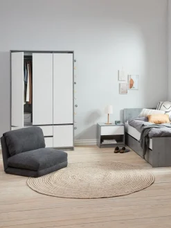 Komoda BILLUND 3 szuflady biały/szary
