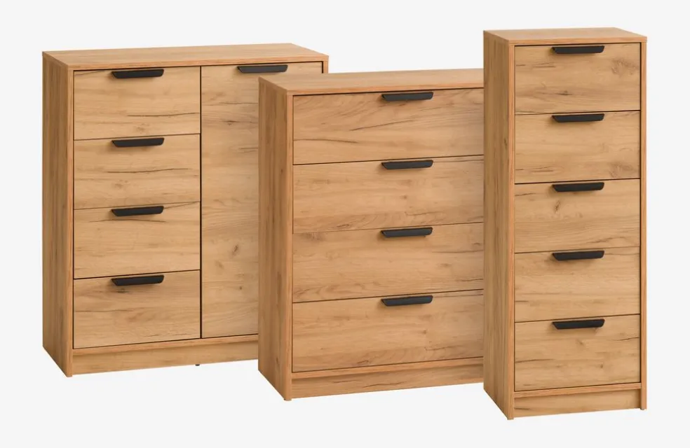 Komoda JENSLEV 4 szuflady dąb