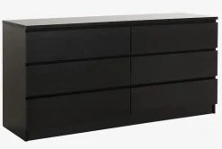 Komoda LIMFJORDEN 3+3 szuflady czarny