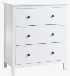 Komoda NORDBY 3 szuflady biały
