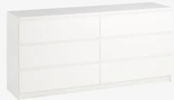 Komoda TANGBJERG 3+3 szuflady biały