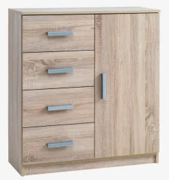 Komoda TAPDRUP 4 szuflady 1 drzwi dąb
