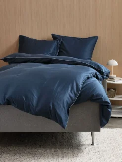 Komplet pościeli z satyny SANNA 140x200 granatowy