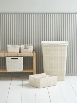 Kosz JUTE 20L plastik naturalna biel