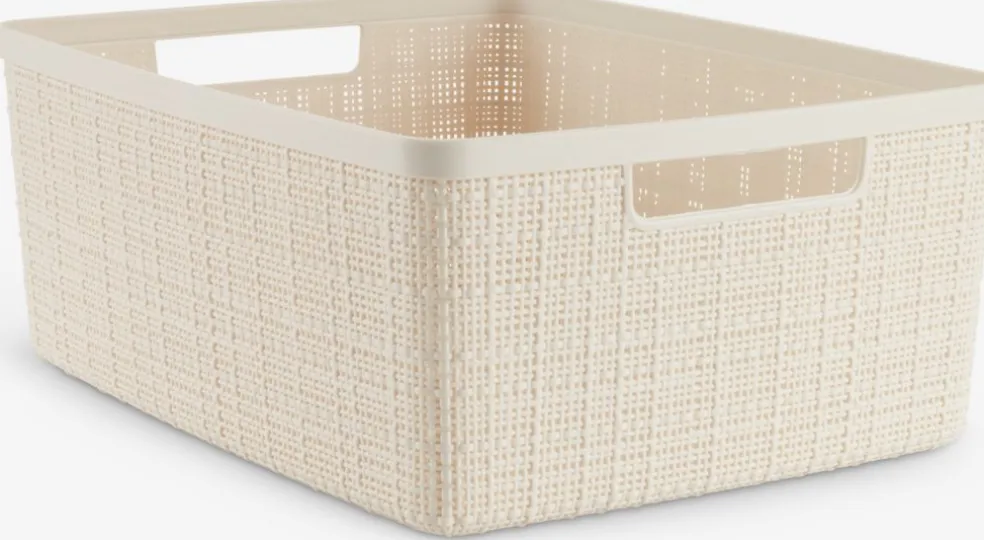 Kosz JUTE 12L plastik naturalna biel
