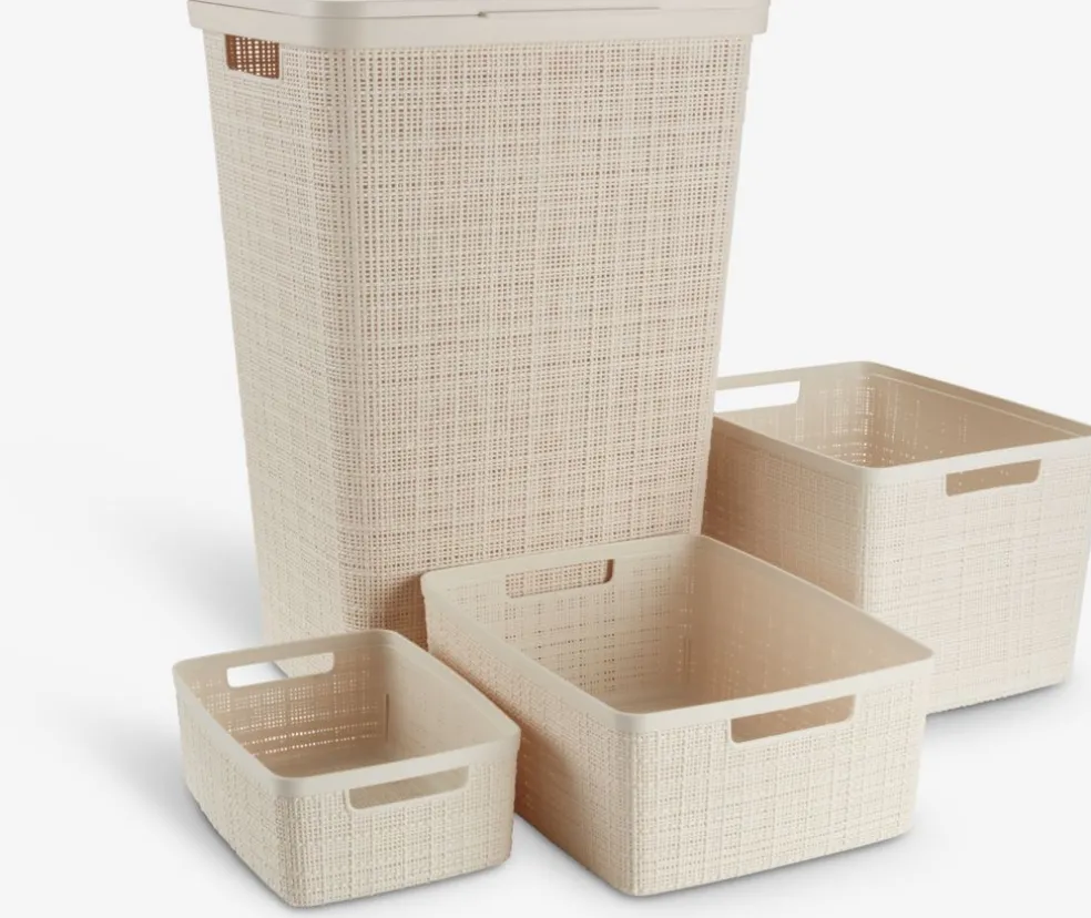 Kosz JUTE 12L plastik naturalna biel