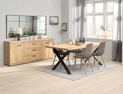 Kredens LINTRUP 2 drzwi 3 szuflady kolor dębu