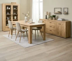Kredens LINTRUP 2 drzwi 3 szuflady kolor dębu