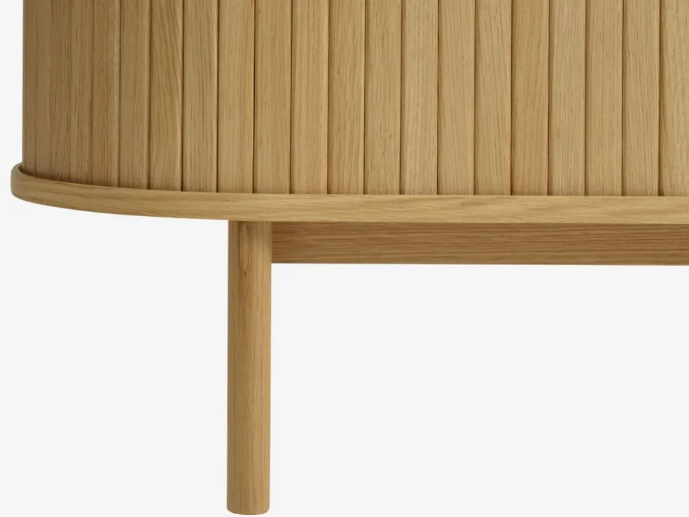 Kredens LYNGVIG 120 cm 2 drzwi roletowe naturalny dąb