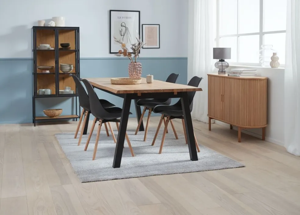 Kredens LYNGVIG 120 cm 2 drzwi roletowe naturalny dąb