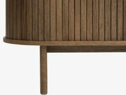 Kredens LYNGVIG 120 cm 2 drzwi roletowe ciemny dąb