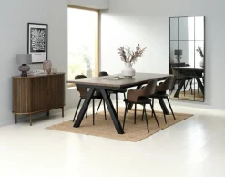 Kredens LYNGVIG 120 cm 2 drzwi roletowe ciemny dąb