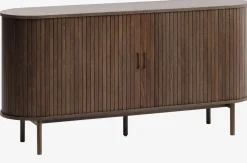 Kredens LYNGVIG 160 cm 2 drzwi roletowe ciemny dąb
