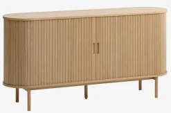 Kredens LYNGVIG 160 cm 2 drzwi roletowe naturalny dąb
