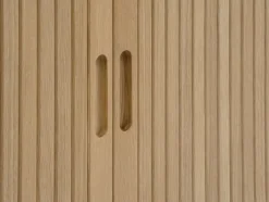 Kredens LYNGVIG 160 cm 2 drzwi roletowe naturalny dąb