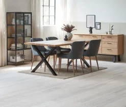 Kredens SANDBY 2 drzwi + 3 szuflady naturalny dąb/czarny