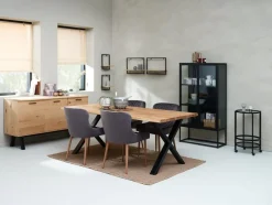 Kredens SANDBY 2 drzwi + 3 szuflady naturalny dąb/czarny