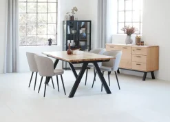 Kredens SANDBY 2 drzwi + 3 szuflady naturalny dąb/czarny