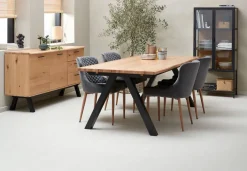 Kredens SANDBY 2 drzwi + 3 szuflady naturalny dąb/czarny
