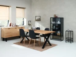 Kredens SANDBY 2 drzwi + 3 szuflady naturalny dąb/czarny