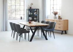 Kredens SANDBY 2 drzwi + 3 szuflady naturalny dąb/czarny