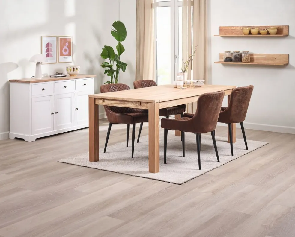 Kredens VISLINGE 3 drzwi 3 szuflady naturalny/biały
