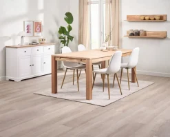 Kredens VISLINGE 3 drzwi 3 szuflady naturalny/biały