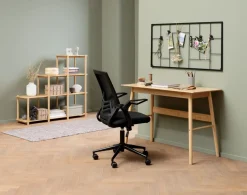 Krzesło biurowe ASPERUP czarny/ czarna tkanina