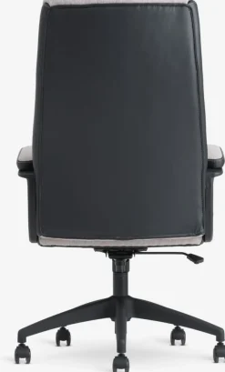 Krzesło biurowe MARBJERG szary/skóra ekologiczna czarny