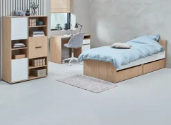Krzesło do biurka KOKKEDAL szary tkanina/biały