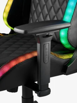Krzesło gamingowe RANUM LED czarny skóra ekologiczna/czarny