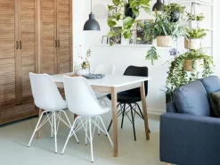 Krzesło KLARUP skóra ekologiczna czarny/czarny
